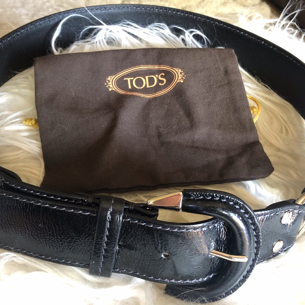 Tod's Genuine Leather Black Belt